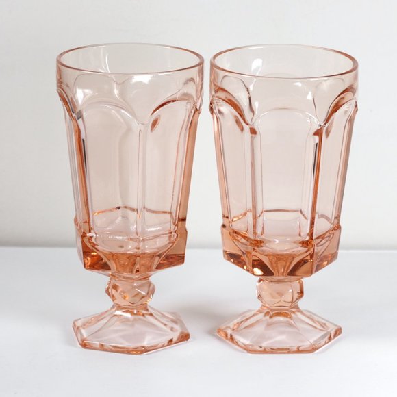Fostoria Dining Vintage Fostoria Virginia Peach Pink Iced Tea Tall